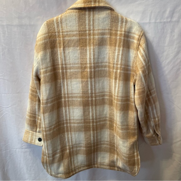 Sebby Shacket Shirt Jacket Plaid Button Up Coat Medium Preppy Academia Winter - Picture 13 of 16